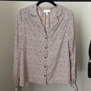 Topshop leopard print blouse